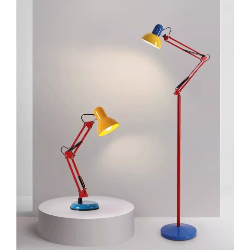 Adjustable Memphis-Style Floor Lamp with Bold Colour Design-0