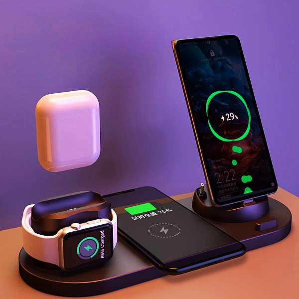  Wireless Charging Station Fast Charger For iPhone Apple Watch Charger-0