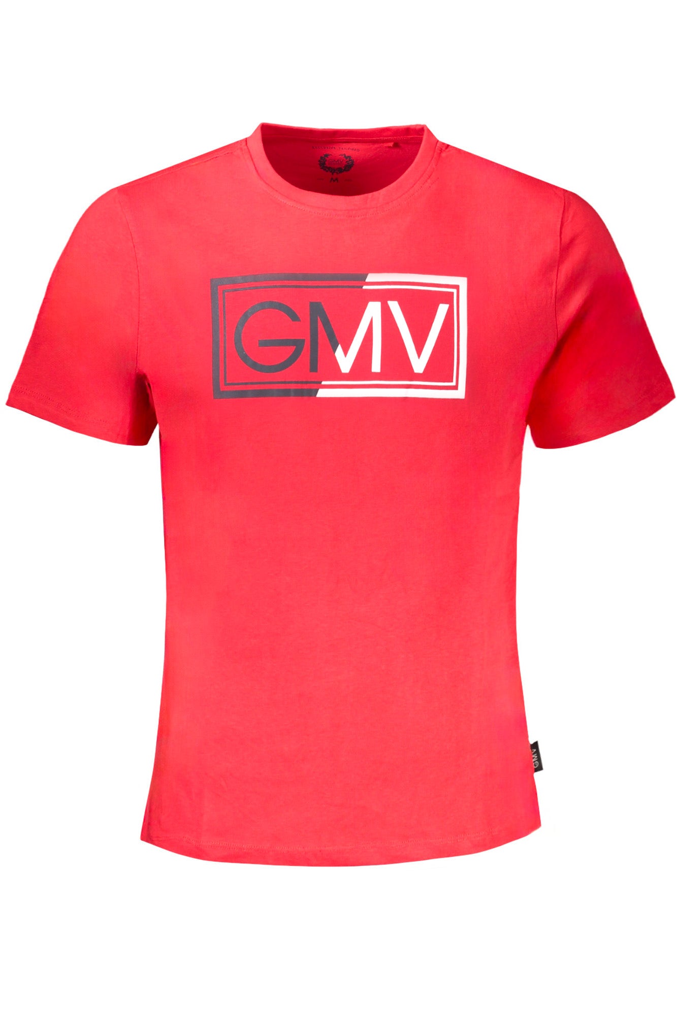 Gian Marco Venturi Men's Red Short Sleeve Crew Neck Cotton Logo Print Tee