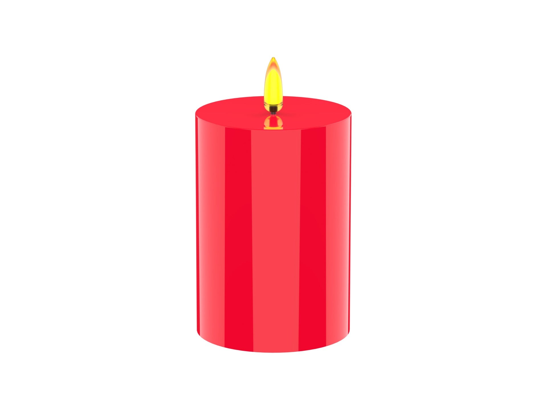Techancy Vela LED ML1053 Sem Chama Pilar Vermelho Realista Chama Tremeluzente Decoracao Natal Casamento Festa Casa Alimentacao 3 Pilhas AA-0
