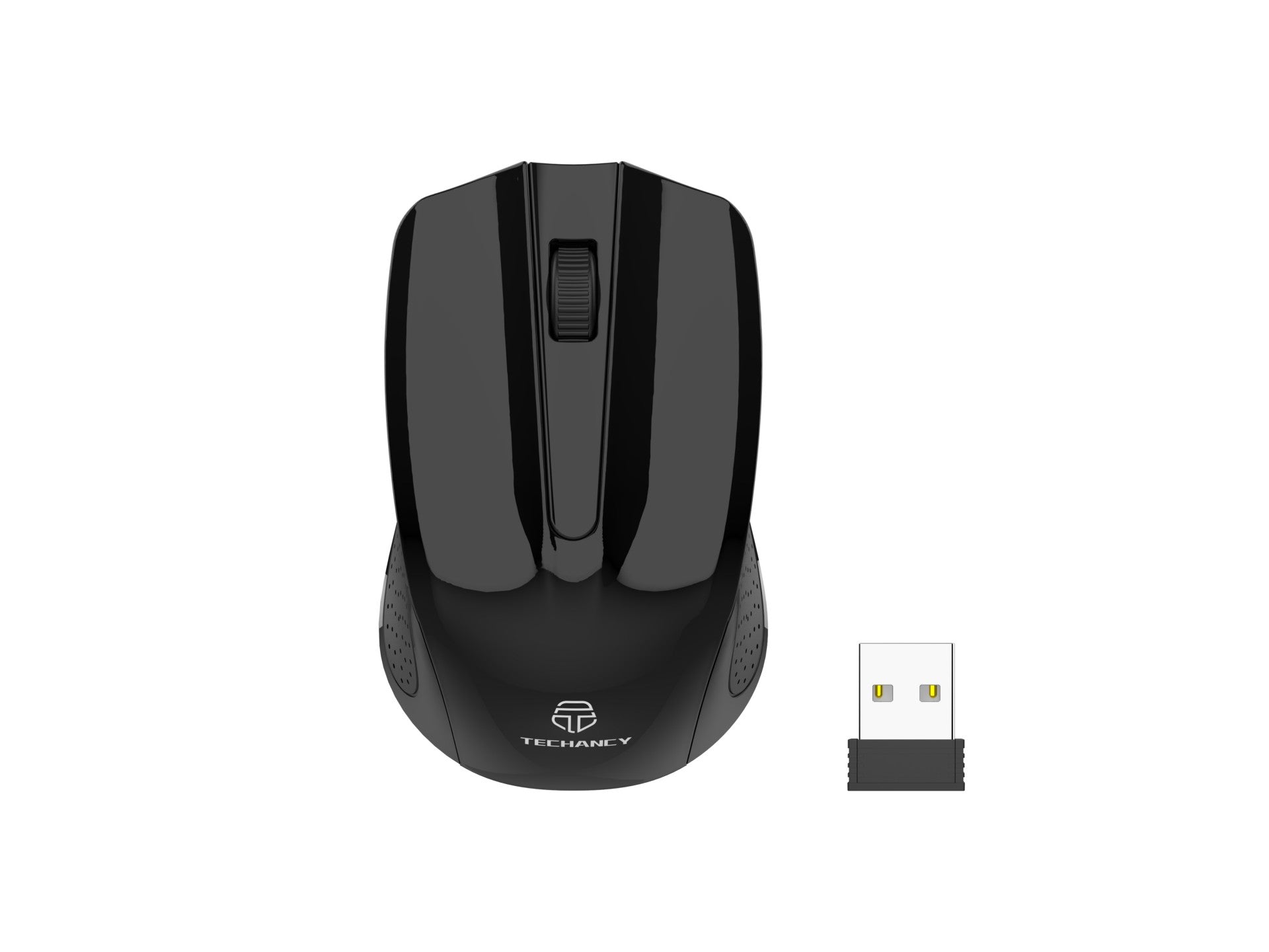 Techancy Rato Sem Fios 2.4g Preto TJ6121, Distância Sem Fios De 10 M, Plug And Play, Compatível Com Pc/Mac, Design Ergonómico-0