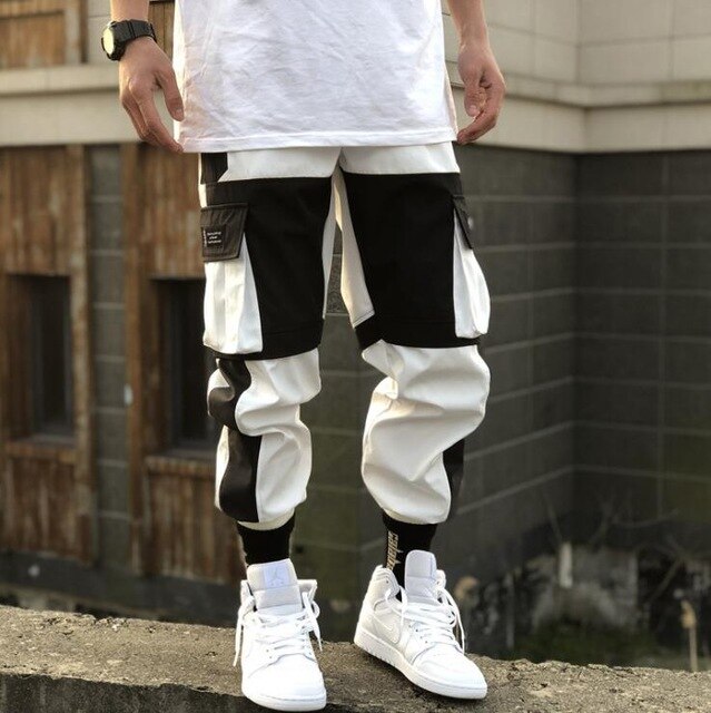 Men Streetwear Cargo Jogger Pants Casual Fashion Poly Cotton Pockets Full Length Elastic Waist-0