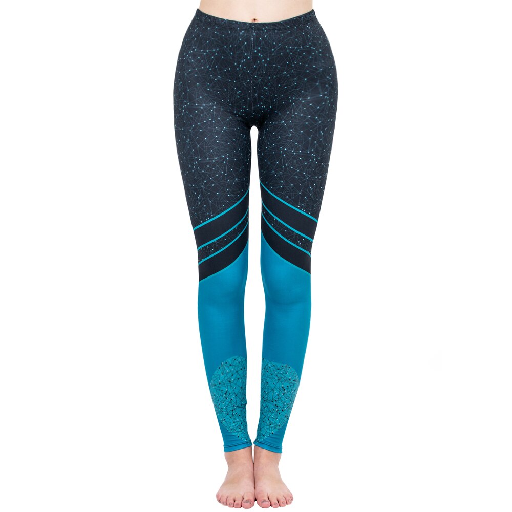 Starry Sea Love Printing High Waist Fitness Leggings Women Punk Slim Leggings Color Legins-0